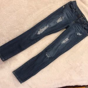 Distressed jeans